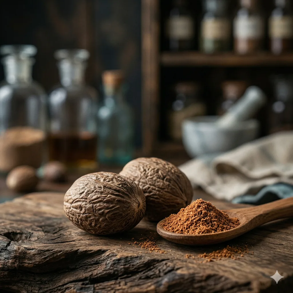 Ilustrasi parfum note Nutmeg