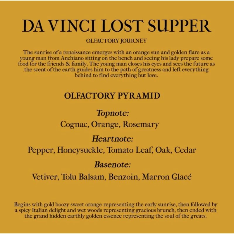 Parfum House of Medici Da Vinci Lost Supper