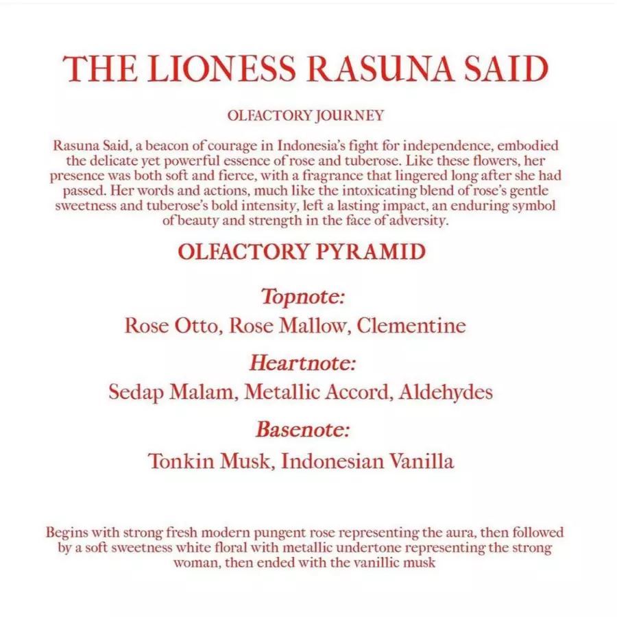 Parfum House of Medici The Lioness Rasuna Said